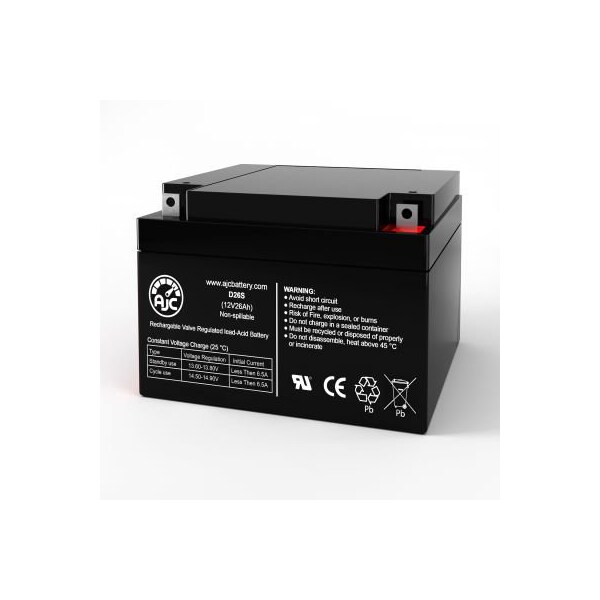 Battery Clerk AJC Portalac GS PE2 Emergency Light Replacement Battery 26Ah, 12V, NB AJC-D26S-V-0-187976 - main